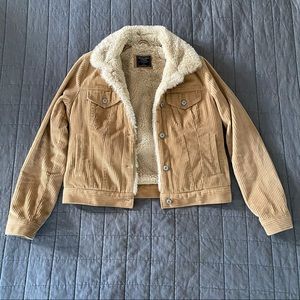 A&F Corduroy and Faux Fur Jacket